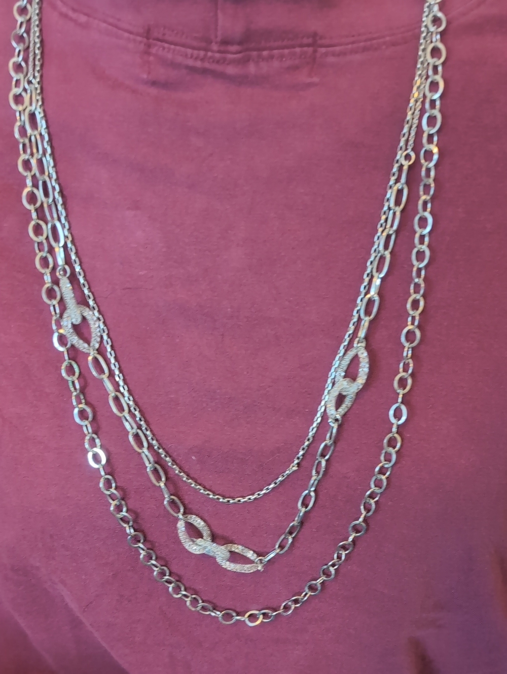 New York & Company Silver-Tone Layered Link Necklace